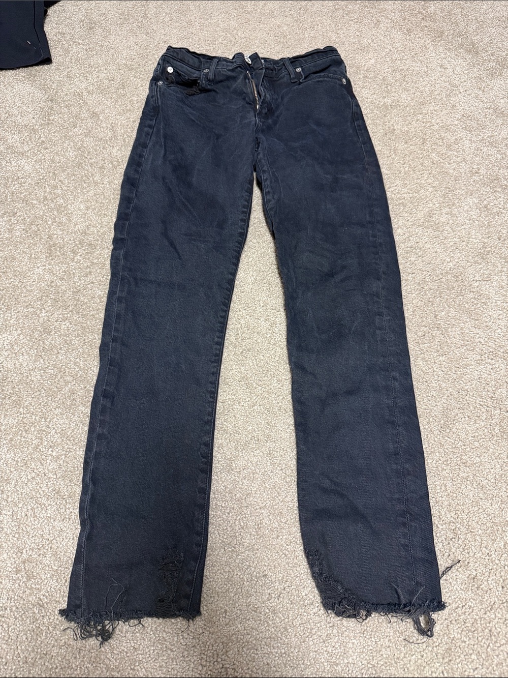 Agolde Black Straight-Leg Jeans